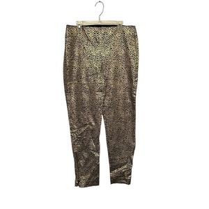 Attyre Gold Metallic Animal Print Pants